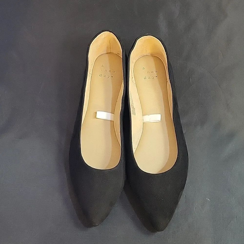 BRAND NEW A.NEW DAY FAUX SUEDE POINTED TOE WOMEN"S FLAT SHOE - Picture 2 of 15